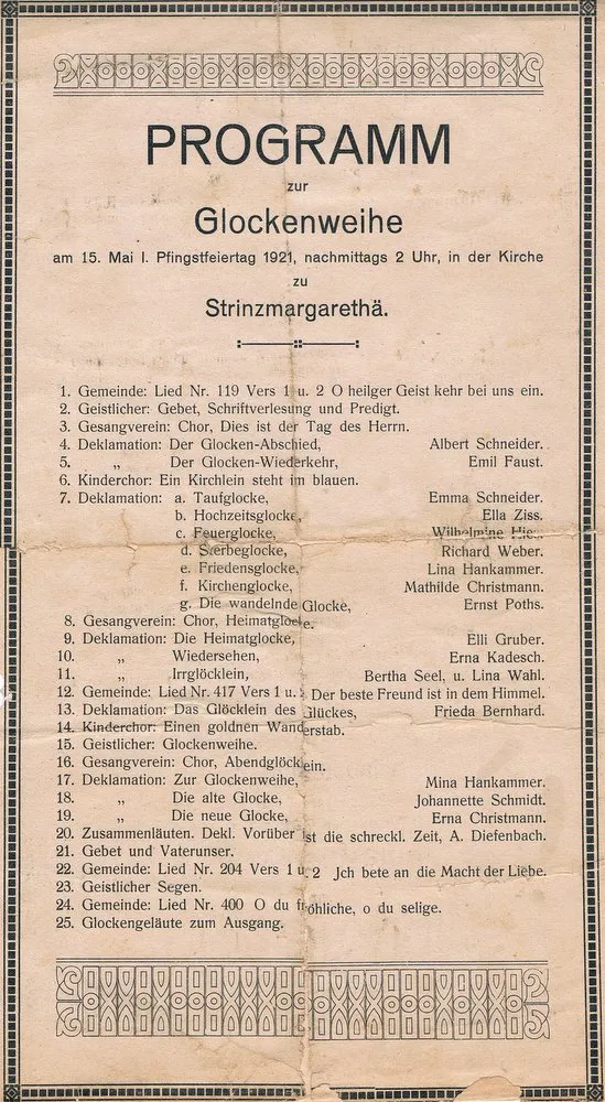Bildtafel aus der Chronik von Strinz-Margarethä
