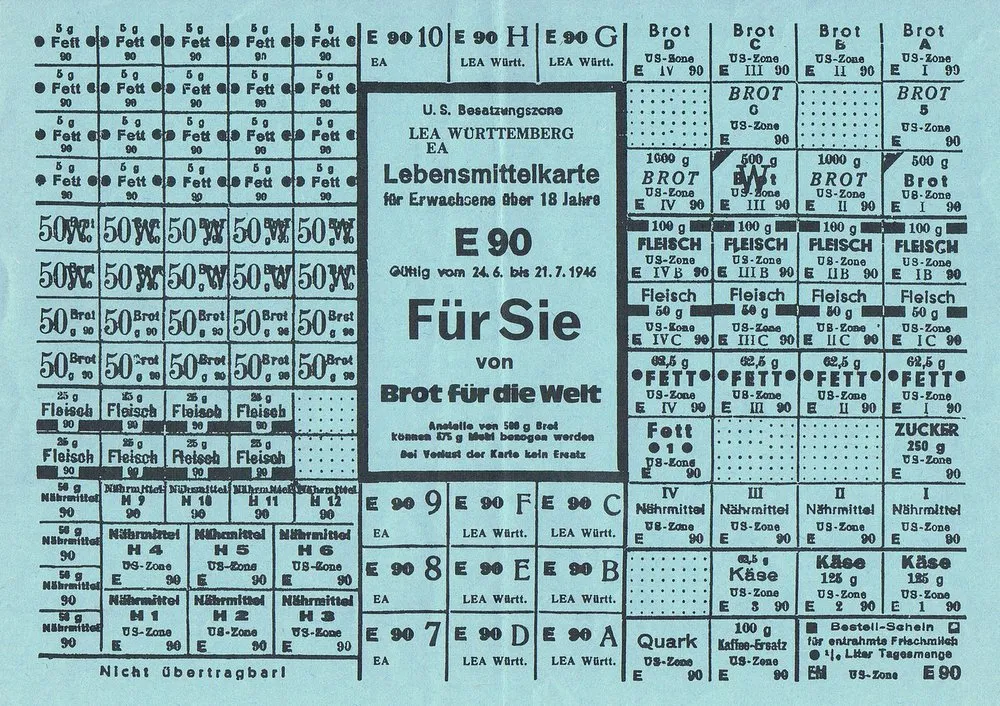 Lebenmittelkarte