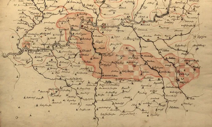 Karte aus dem Jahre 1550