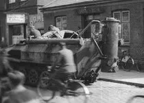 Panzer mit Holzvergaser