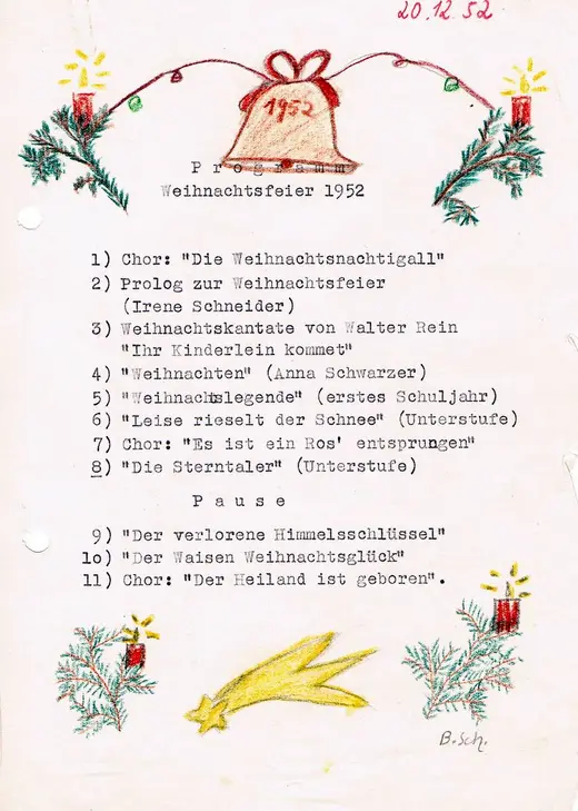 Bildtafel aus der Chronik: 1952