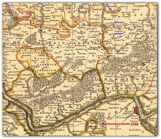 Bildtafel aus der Chronik: 1708